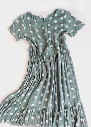 Сукня в горошок з коротким рукавом сарафан2 фото