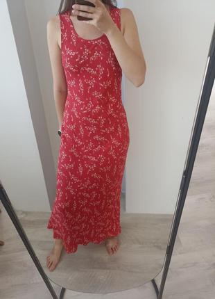 Длинное красное платье2 фото