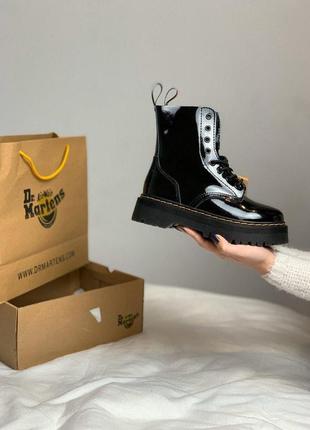 Демисезонные ботинки dr martens с лакированной кожей /осень/зима/весна😍5 фото