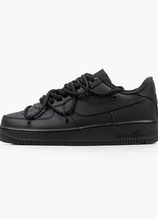 Кроссовки nike air force 1 black4 фото