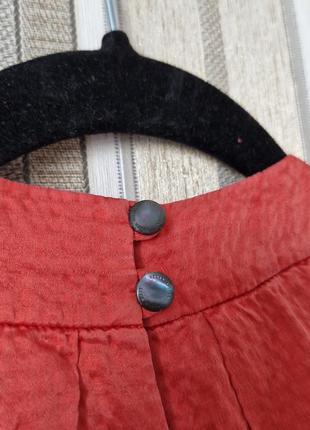 Шовкова блуза топ karen millen розмір 10 mulberry silk темно помаранчевого кольору6 фото