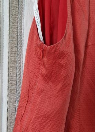 Шовкова блуза топ karen millen розмір 10 mulberry silk темно помаранчевого кольору8 фото
