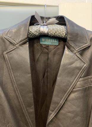 Кожаный пиджак из нежнейшей натуральной кожи morelli3 фото