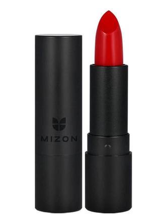Матова помада для губ mizon velvet matte lipstick private red 3.5 г (8809663753436)1 фото