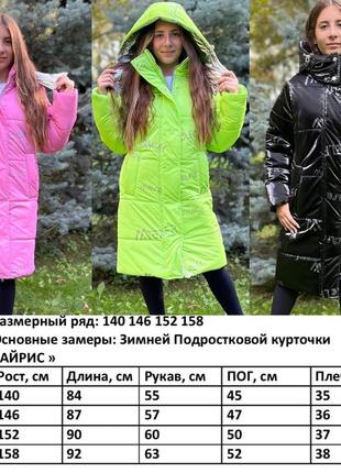 Зимний пуховик пальто для девочки2 фото