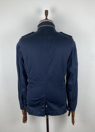 Чоловіча мілітарі куртка diesel military cotton navy blue pocket jacket4 фото