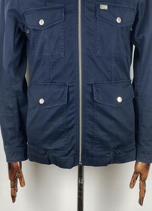Чоловіча мілітарі куртка diesel military cotton navy blue pocket jacket3 фото
