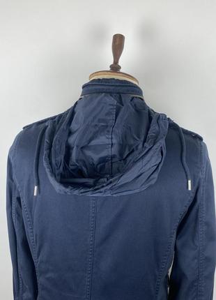 Чоловіча мілітарі куртка diesel military cotton navy blue pocket jacket7 фото