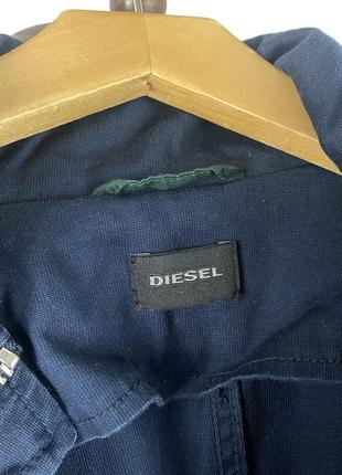 Чоловіча мілітарі куртка diesel military cotton navy blue pocket jacket10 фото