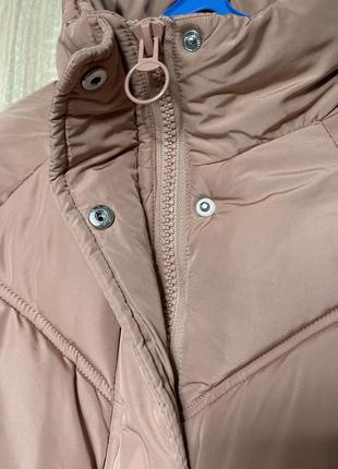 Новая дута/стеганная теплая куртка бренд topshop размер с/м (холодная осень/ зима) цвет бледно-розовый5 фото