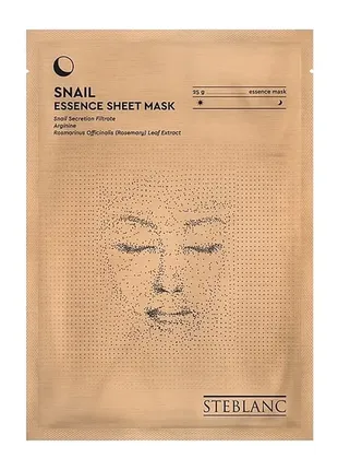 Тканинна маска-есенція для обличчя steblanc snail essence sheet mask з муцином равлика 25 г (88096631 фото