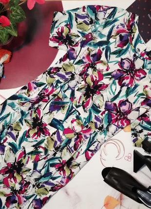 Красивое платье f&f, 100% вискоза, размер 18/46