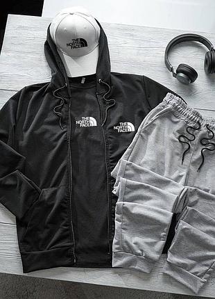 🔥 комплект 4в1 the north face зипер+брюки+футболка+кепка