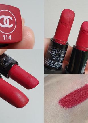 Насичена матова губна помада chanel rouge allure velvet extreme3 фото