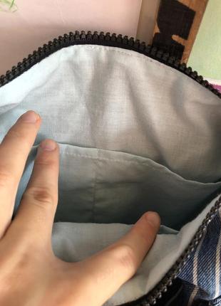 Оригинальная джинсовая сумка ручной работы, сумка через плечо на лямке pull&bear3 фото