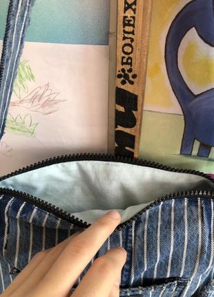 Оригинальная джинсовая сумка ручной работы, сумка через плечо на лямке pull&bear4 фото