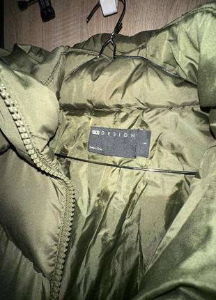 Нова дута/стьобана тепла оверсайз куртка бренд asos  розмір с/м/л  (холодна осінь/ зима) колір хакі5 фото