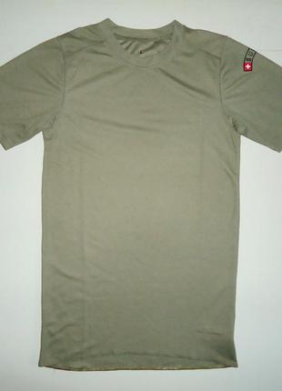 Футболка армейская  suisse layer1 polyester olive олива  швейцария (l)