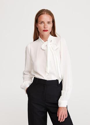 🍀блуза в романтичному стилі з бантом zara