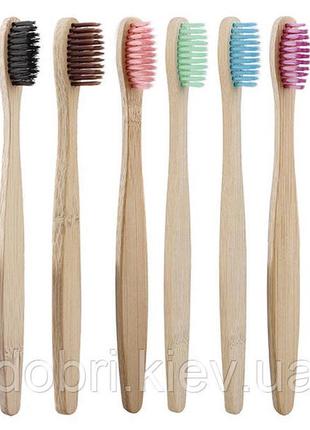 Бамбукова зубна щітка для всієї родини щетка6 фото