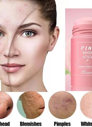 Глиняная маска o'cheal peach от угрей очищает и отбеливает 40 г