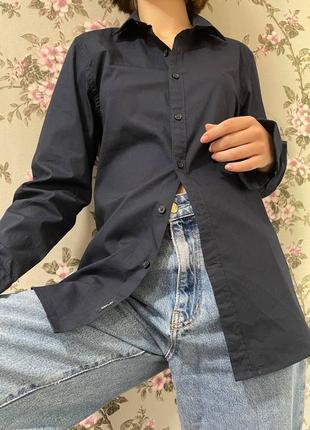 Классическая рубашка replay slim fit/темно-синяя рубашка/новая рубашка с биркой
