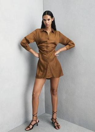 Сукня з жатої тканини zara