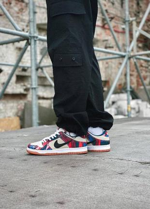 Демисезонное кожаное кроссовки nike sb dunk low parra мужские кроссовки кеды nike sb dunk9 фото