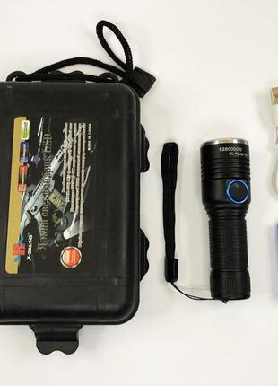 Ліхтарик тактичний акумуляторний ручний bailong r482/r842-t6 | тактичний ліхтар police супер cp-844 яскравий ліхтарик1 фото