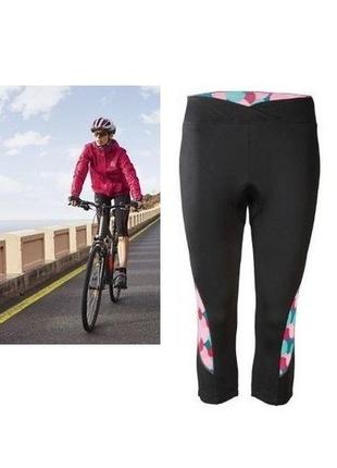 Новые женские велосипедные капри с памперсом  для велоспорта crivit, размер евро хs 32/34