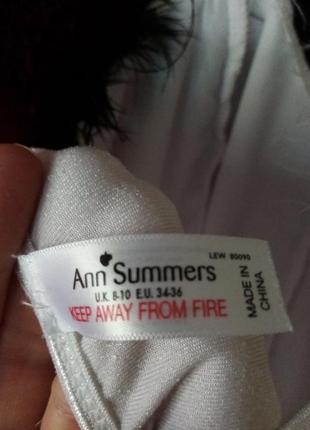 Бархатное белое платье с перышком 59 от ann summers для ролевых игр или косплей, размер s/m5 фото