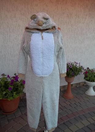 ( 9 - 10 лет ) флисовый кигуруми пижама домашний комбинезон детский б / у5 фото