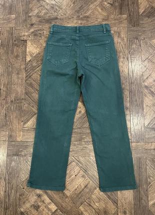 Зеленые джинсы benetton, плотные. размер 38 (s)8 фото