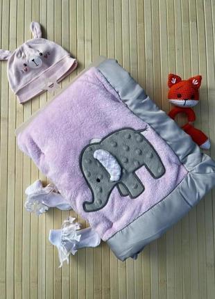 Новый мягкий брендовый плед (одеяло) со слоником2 фото