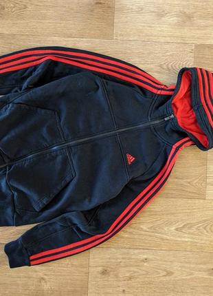 Кофта на молнии зипка б/у адидас adidas 13-14 лет 158-164 см5 фото