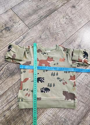 Свитшот, свитер, кофта, h&m, р. 80, 9-12мес. 7