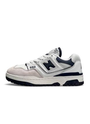 Жіночі кросівки new balance 550 white navy