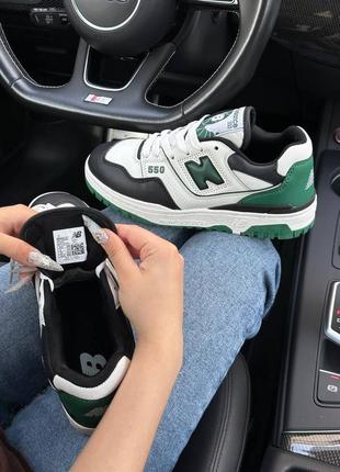 Жіночі кросівки new balance 550 white black green5 фото