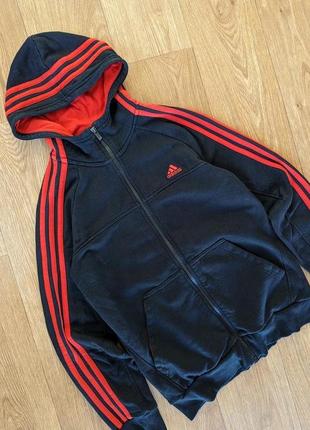 Кофта на молнии зипка б/у адидас adidas 13-14 лет 158-164 см6 фото