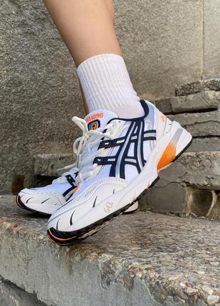 Женские кроссовки asics шипованые gel-1090 white blue orange 36-37-38-39-40-413 фото