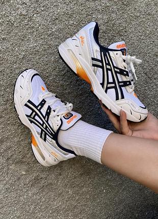 Женские кроссовки asics шипованые gel-1090 white blue orange 36-37-38-39-40-418 фото