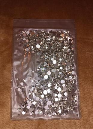 Стразы без горячево тиснения микс 1440 шт хрусталь