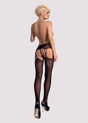 Obsessive garter stockings s206 black s/m/l4 фото