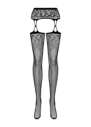 Obsessive garter stockings s206 black s/m/l5 фото