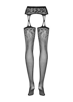 Obsessive garter stockings s206 black s/m/l6 фото