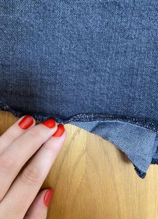 Модные свободные серо- чёрные джинсовые шорты 54 р9 фото