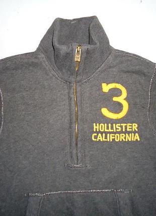 Кофта толстовка hollister california surf crew серая (s)