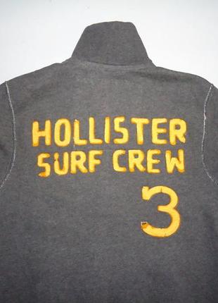 Кофта толстовка hollister california surf crew серая (s)
