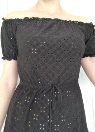 Коротка чорна сукня ажурна від new look2 фото