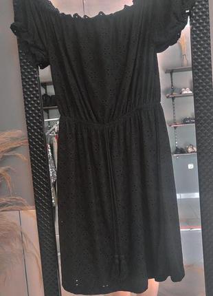Коротка чорна сукня ажурна від new look3 фото